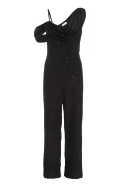 Quiz Black Glitter Cowl Neck Jumpsuit Best