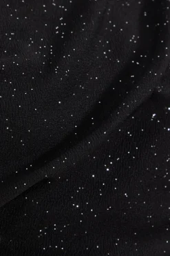 Quiz Black Glitter Drape Neck Top Online