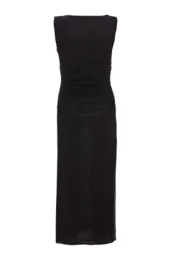Quiz Glitter Mesh Midaxi Dress Black Best