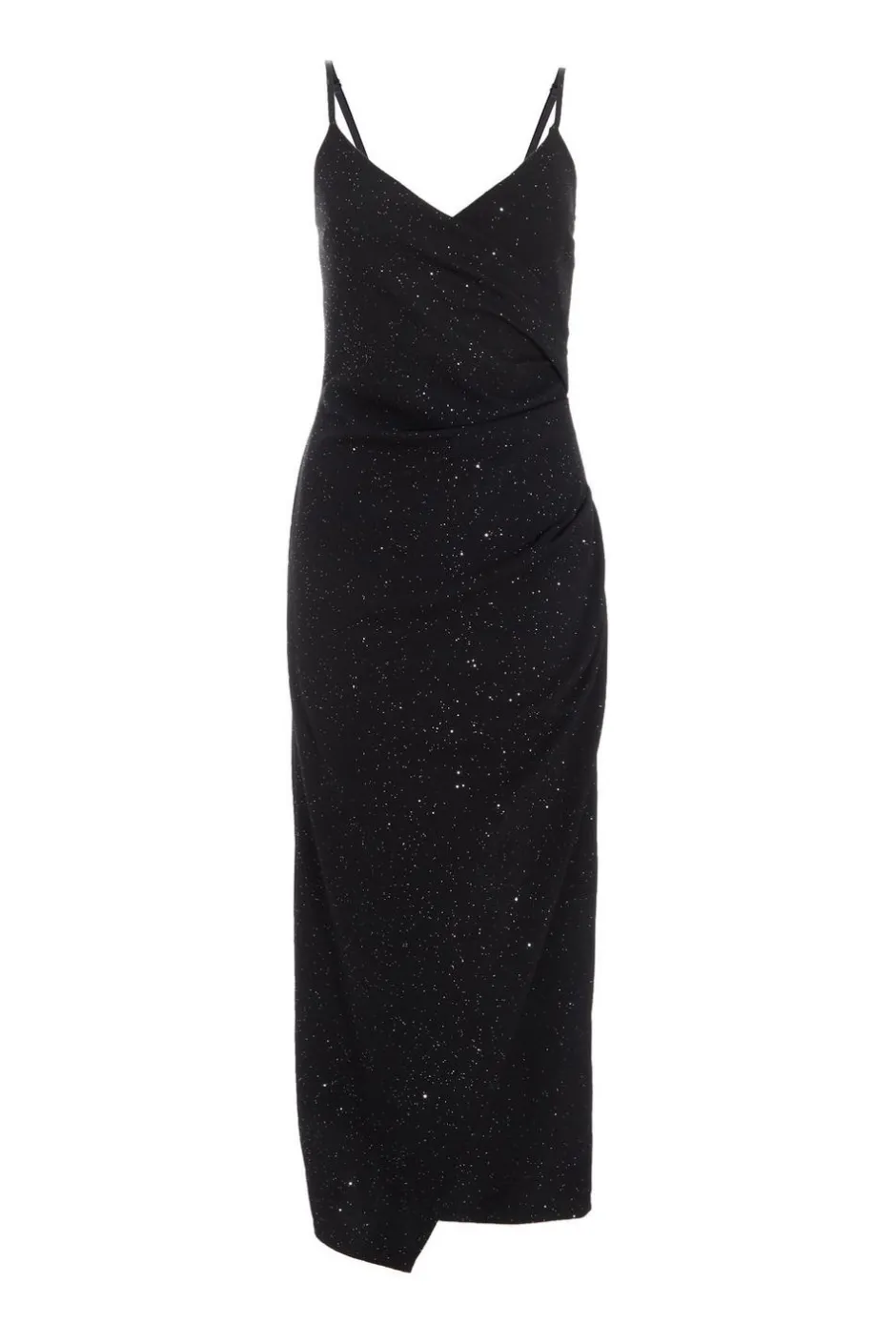 Quiz Black Glitter Midaxi Dress Clearance
