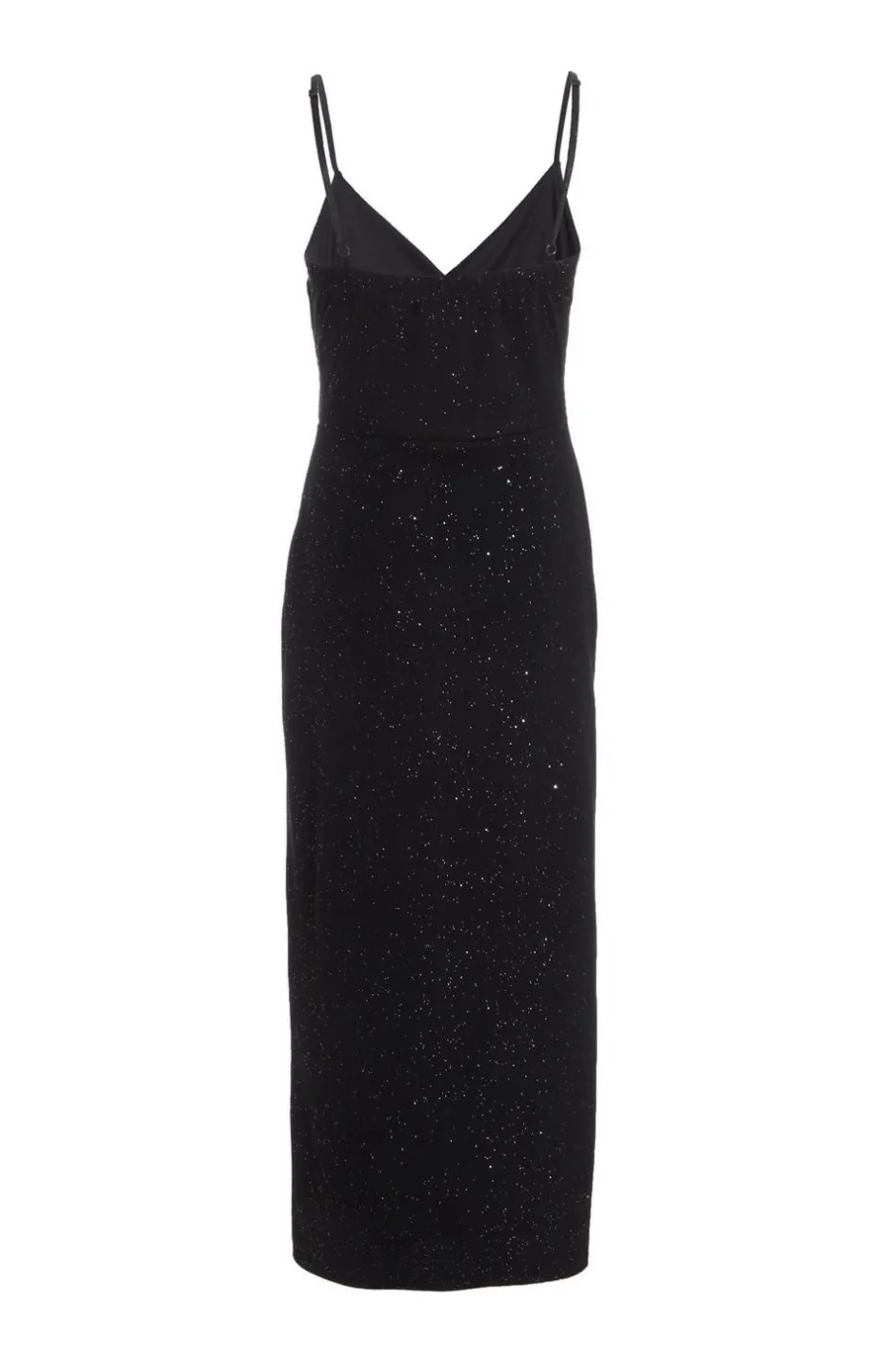 Quiz Black Glitter Midaxi Dress Clearance