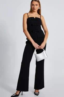 Quiz Black High Waisted Tailored Trousers Hot