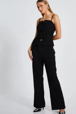 Quiz Black High Waisted Tailored Trousers Hot