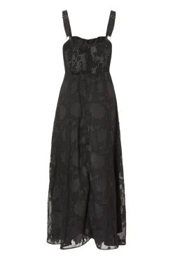 Quiz Jacquard Ruched Midaxi Dress Black Best