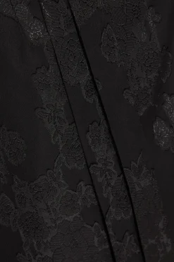 Quiz Jacquard Wrap Midi Dress Black Discount