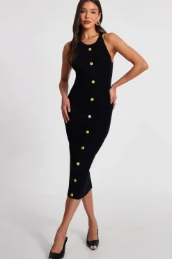 Quiz Black Knit Halter Neck Dress Best