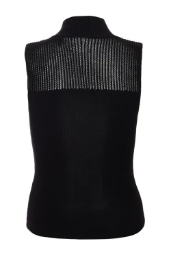 Quiz Knit High Neck Top Black Sale