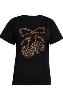 Quiz Black Leopard Print Cherry Top Best