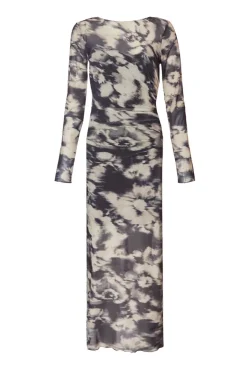 Quiz Black Marble Print Midaxi Dress Sale