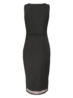Quiz Mesh Buckle Detail Midi Dress Black Online