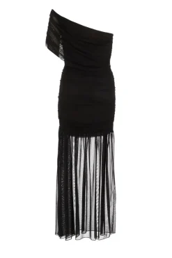 Quiz Black Mesh Drop Waist Midaxi Dress Best