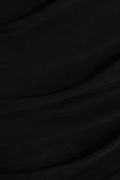 Quiz Black Mesh Drop Waist Midaxi Dress Best