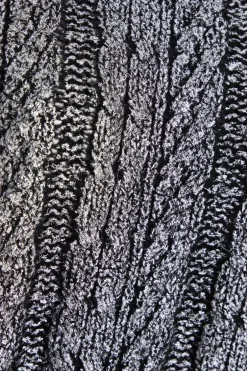 Quiz Black Metallic Cable Knit Jumper Best