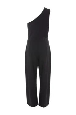 Quiz One Shoulder Floral Jumpsuit Black Discount