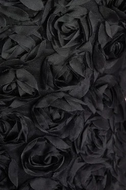 Quiz One Shoulder Floral Maxi Dress Black Best