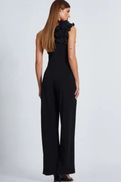 Quiz Black One Shoulder Palazzo Jumpsuit Sale