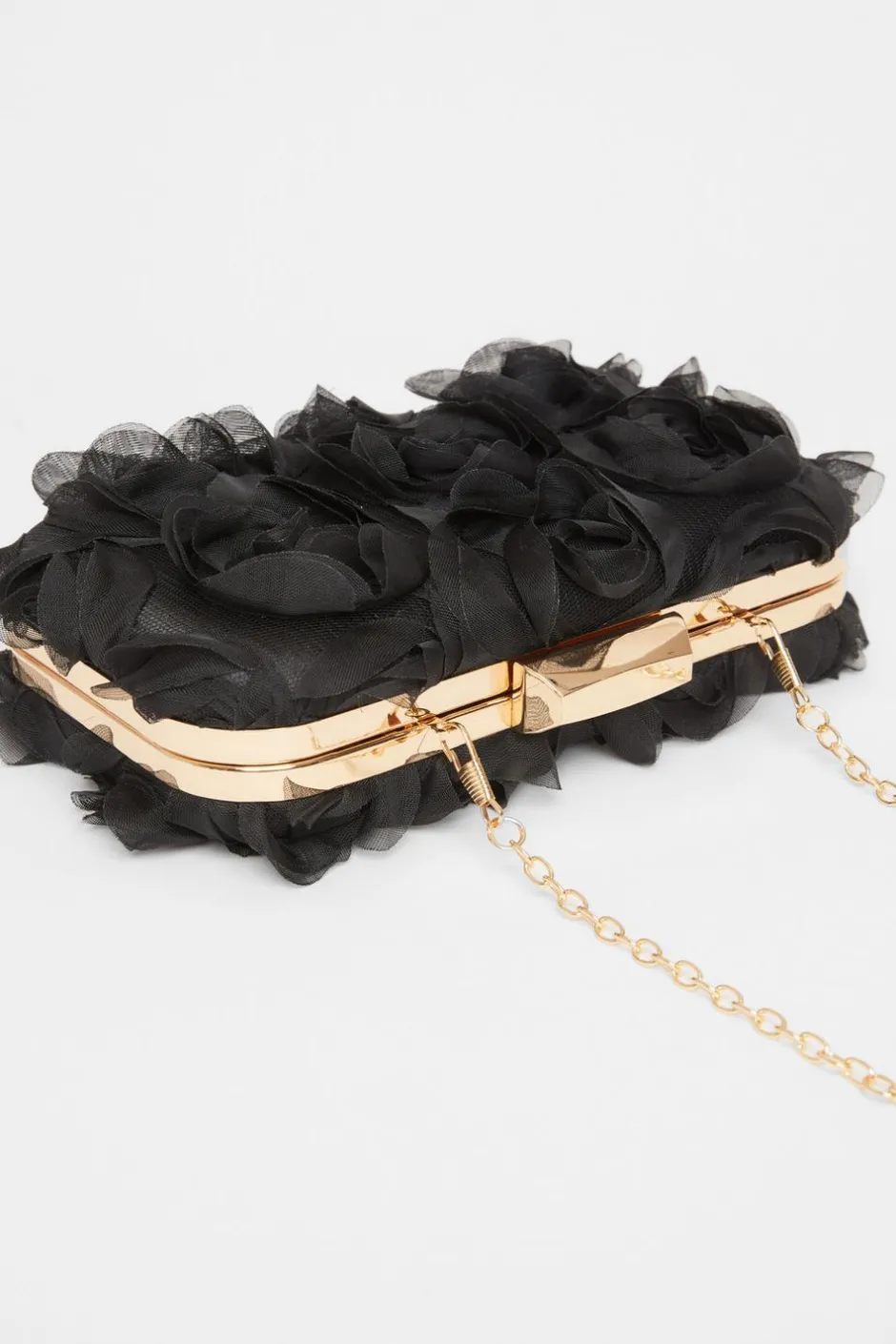 Quiz Organza Rose Box Bag Black Sale