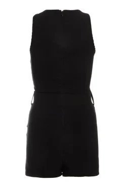 Quiz Black Pleated Skort Playsuit Hot