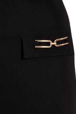 Quiz Black Pocket Detail Mini Dress Online