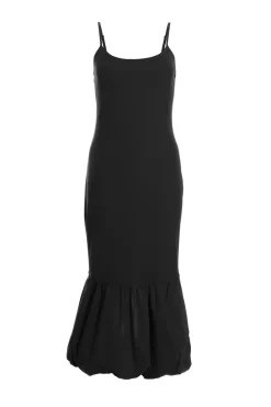 Quiz Puff Ball Midi Dress Black Outlet