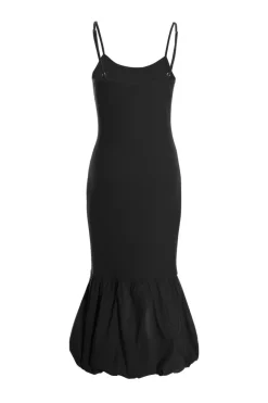 Quiz Puff Ball Midi Dress Black Outlet