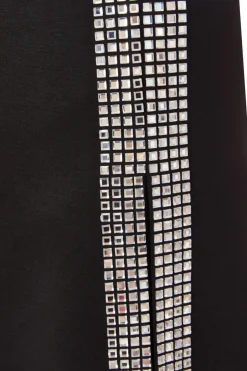 Quiz Black Rhinestone Embellished Skort