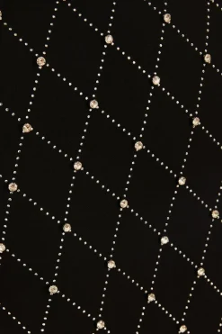 Quiz Rhinestone Strappy Maxi Dress Black Discount