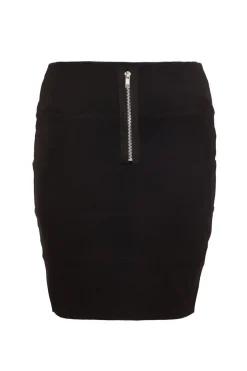 Quiz Black Ribbed Bodycon Skirt
