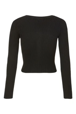 Quiz Black Ribbed Knit Cardigan Online