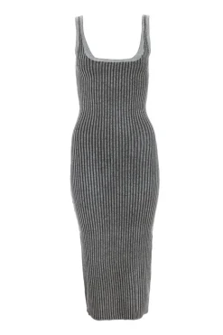 Quiz Black Ribbed Midi Dress Best