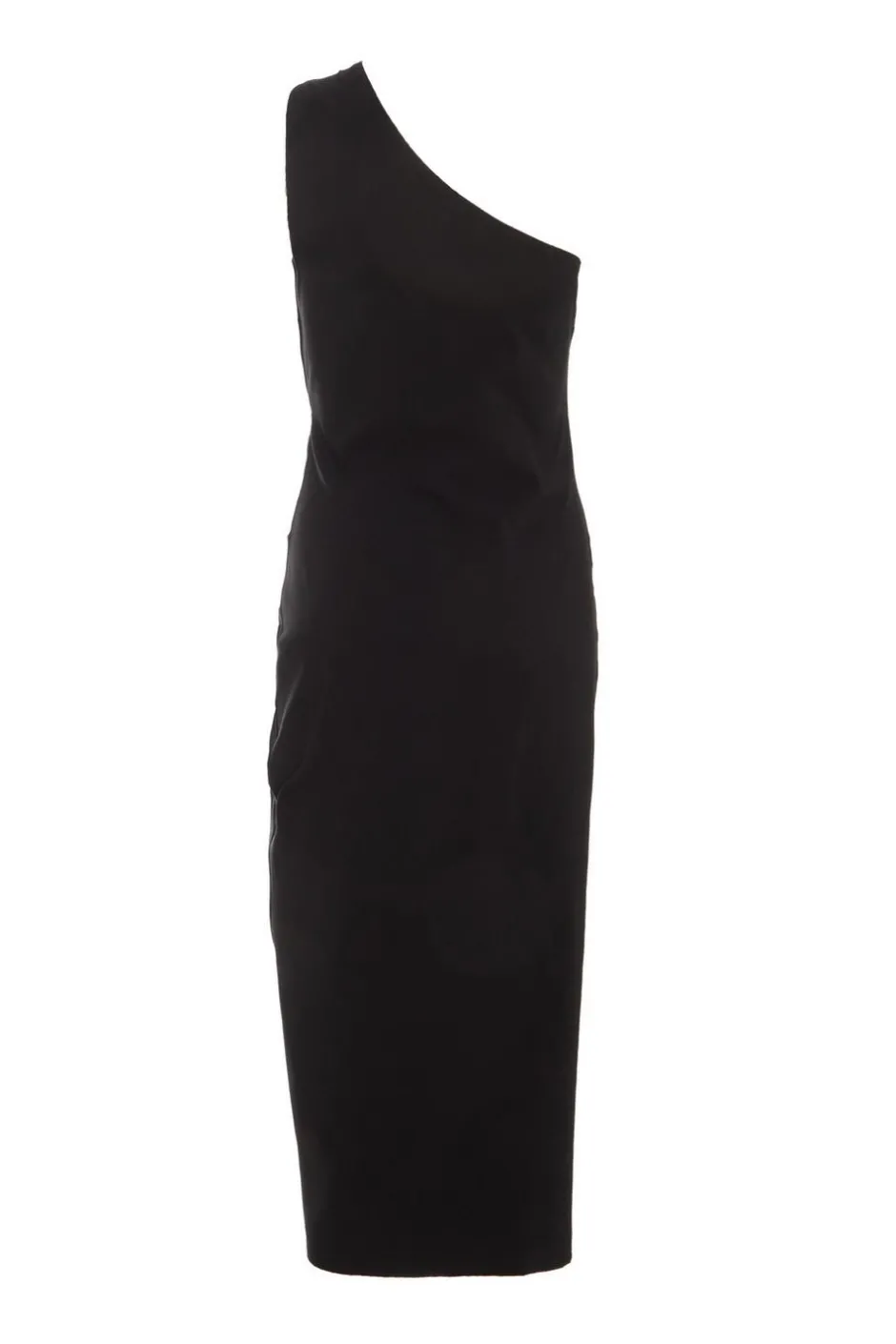 Quiz Black Ruched One Shoulder Midaxi Dress Online