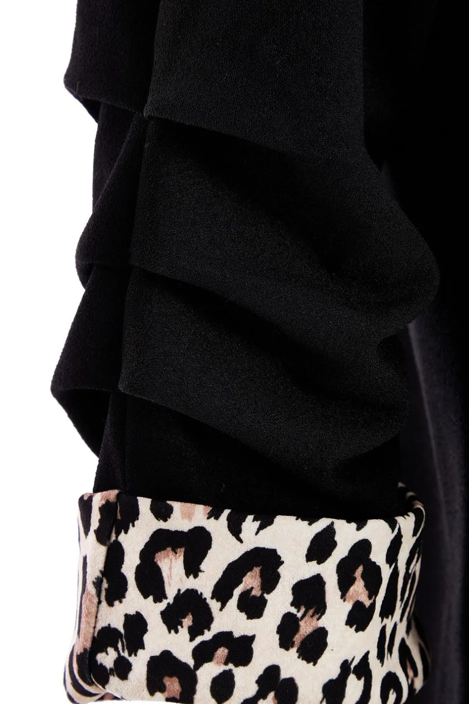 Quiz Ruched Sleeve Blazer Black Clearance