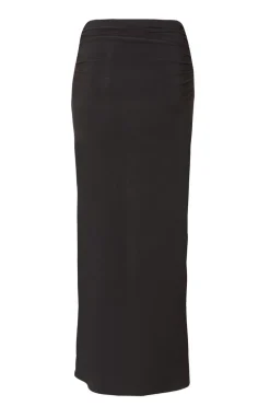 Quiz Black Ruched Waist Maxi Skirt Online