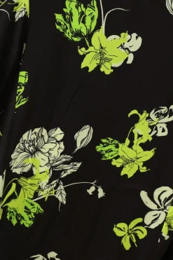 Quiz Black Satin Floral Midaxi Skirt Discount