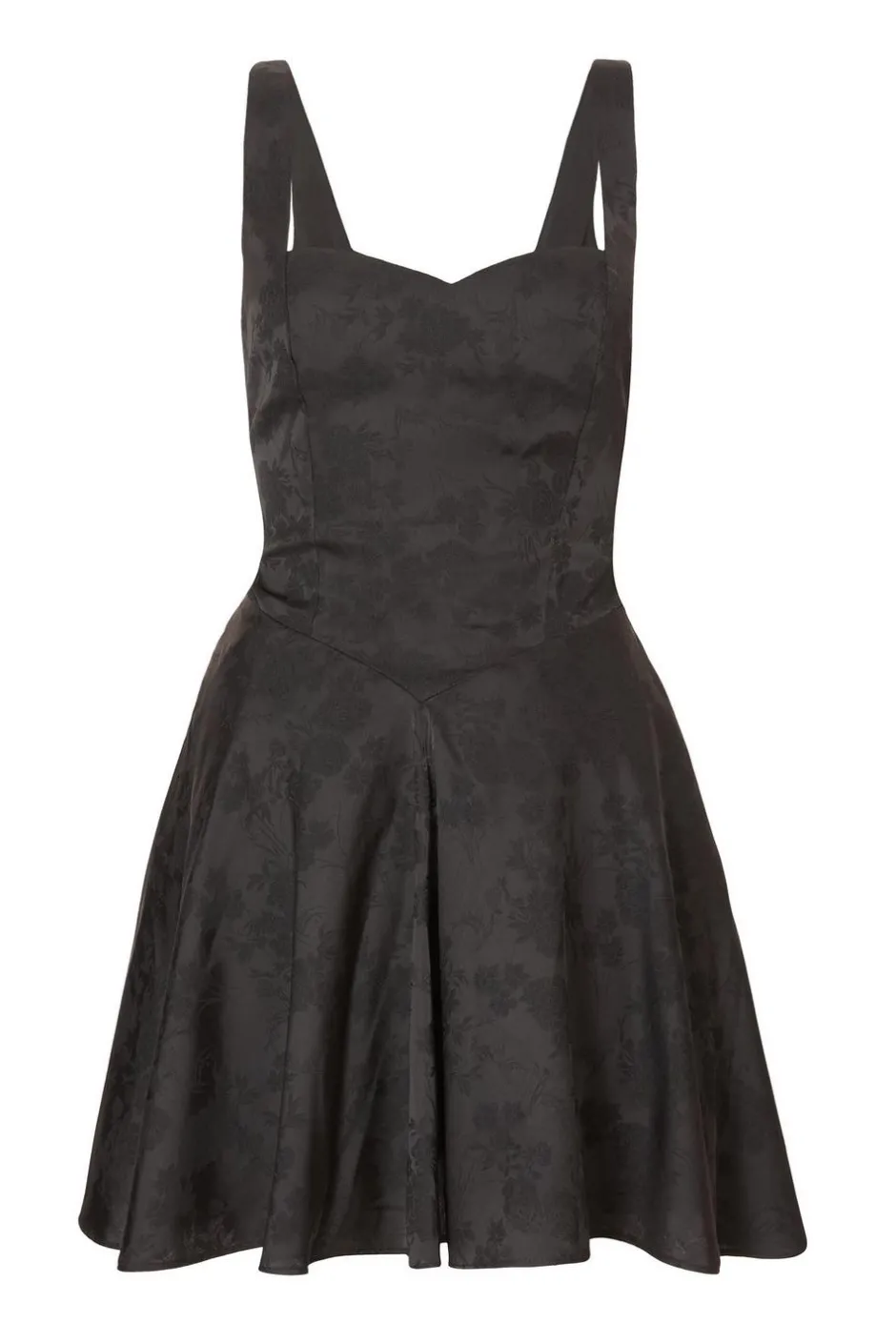 Quiz Satin Jacquard Mini Dress Black Clearance