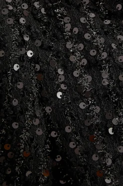 Quiz Black Sequin Boucle Cropped Jacket Sale