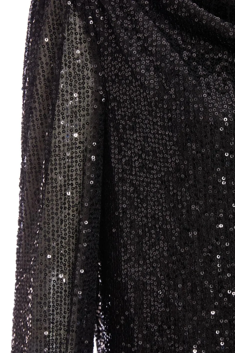 Quiz Black Sequin Drape Top Outlet