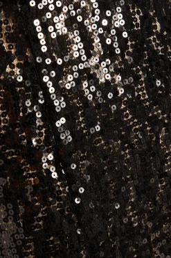 Quiz Black Sequin Lace Fishtail Maxi Dress Outlet