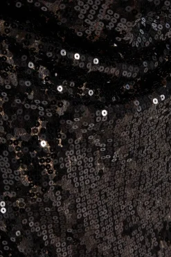 Quiz Black Sequin Lace Mini dress Outlet