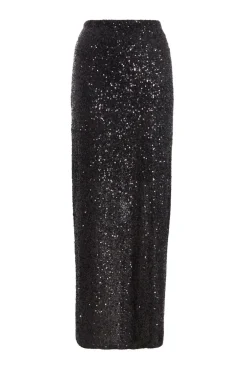 Quiz Black Sequin Maxi Skirt Clearance