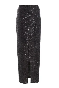 Quiz Black Sequin Maxi Skirt Clearance