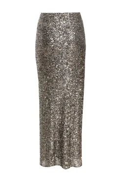 Quiz Black Sequin Midaxi Skirt Online