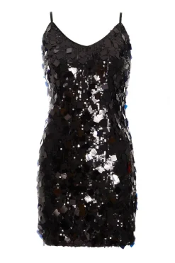 Quiz Black Sequin Mini Dress Online
