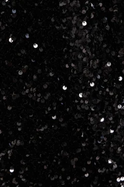 Quiz Black Sequin Strapless Midaxi Dress New