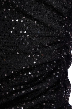 Quiz Sequin Vest Top Black New