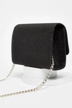 Quiz Black Shimmer Cross Body Bag Best