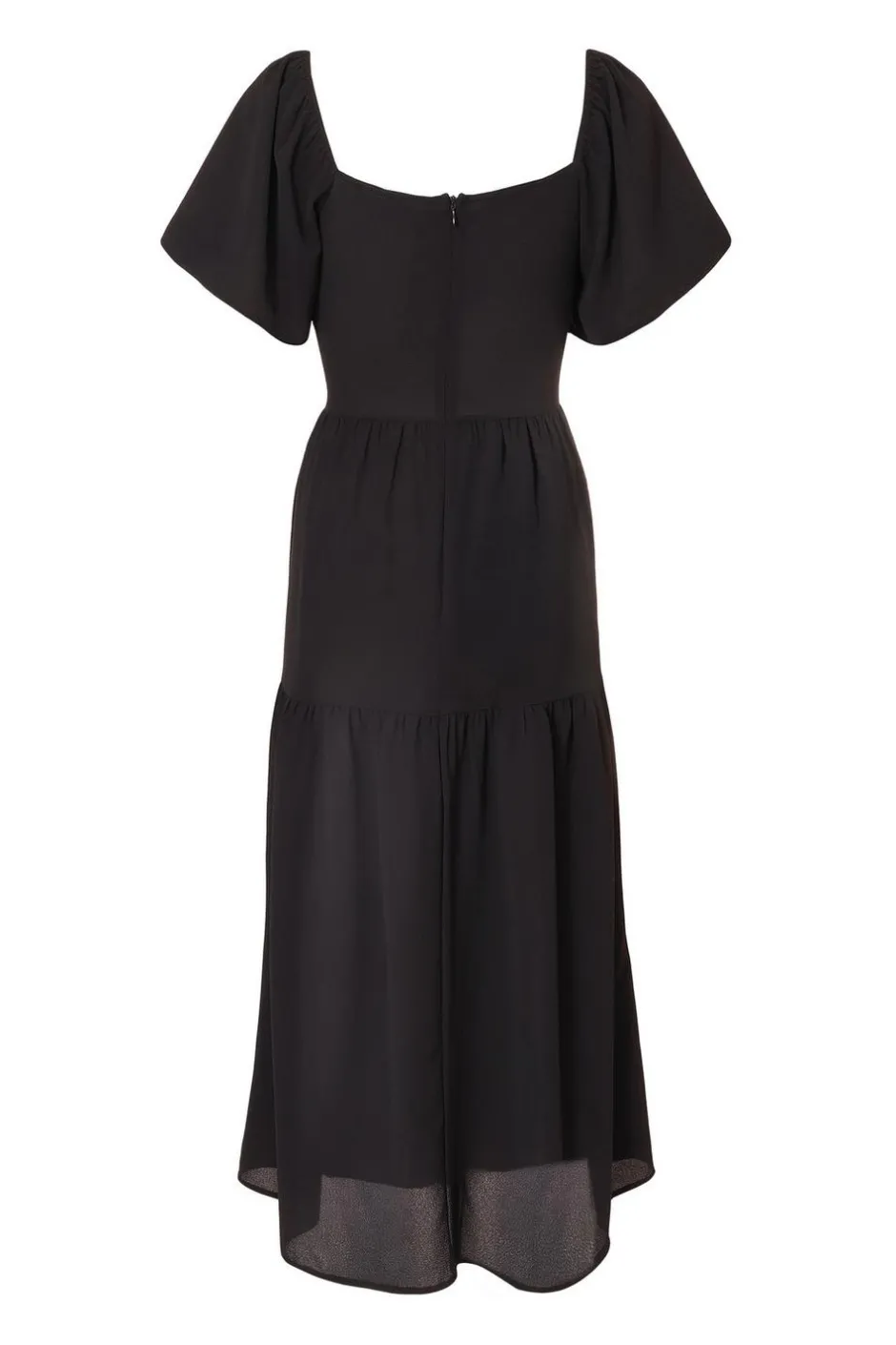 Quiz Short Sleeve Midaxi Dress Black Hot