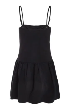 Quiz Black Strappy Puff Ball Skater Dress
