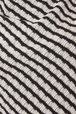 Quiz Black Striped Cowl Neck Top Discount