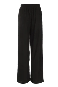 Quiz Textured Palazzo Trousers Black Hot